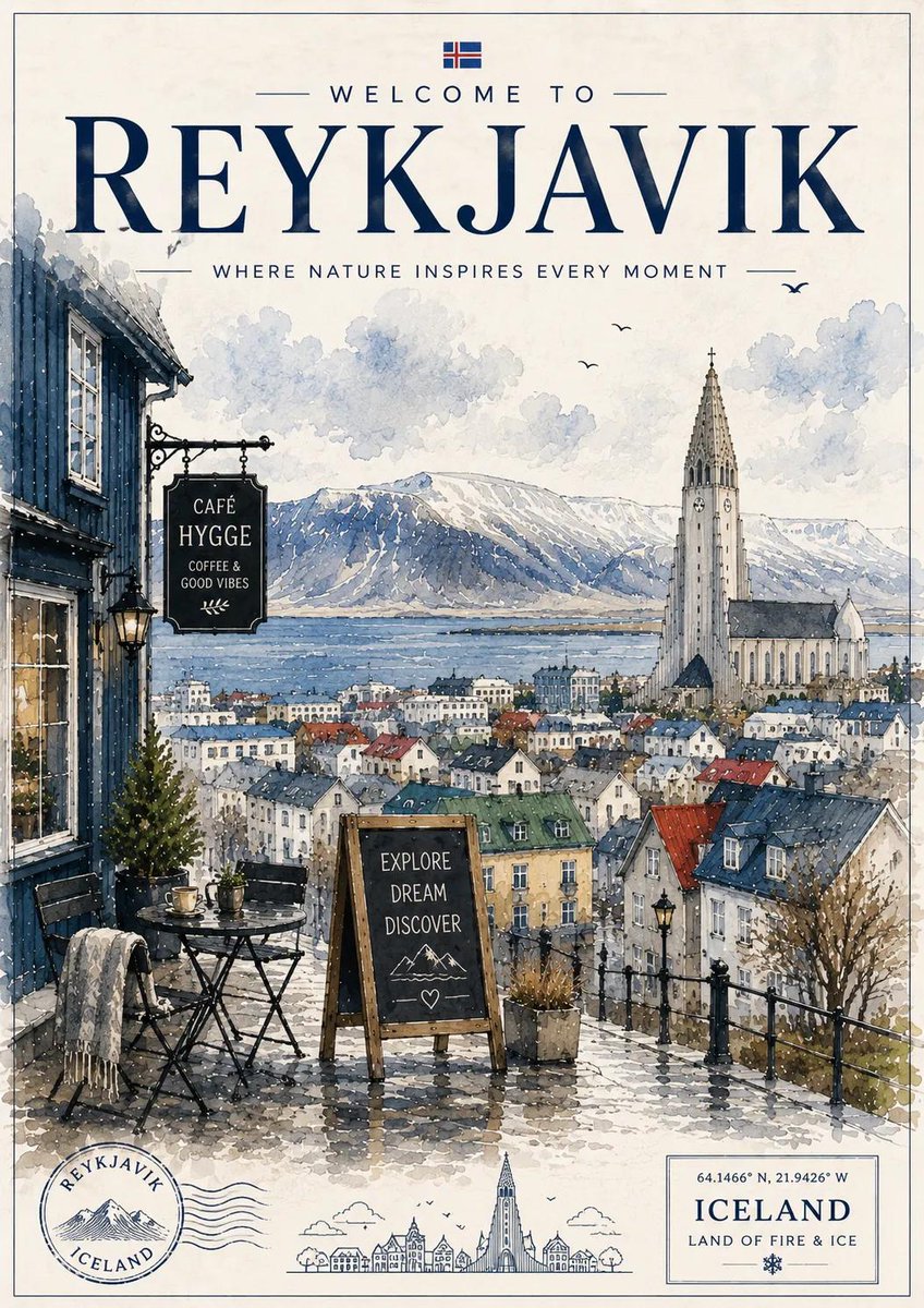 AI image generator prompt example: Vintage watercolor travel poster illustration, elegant Europ output