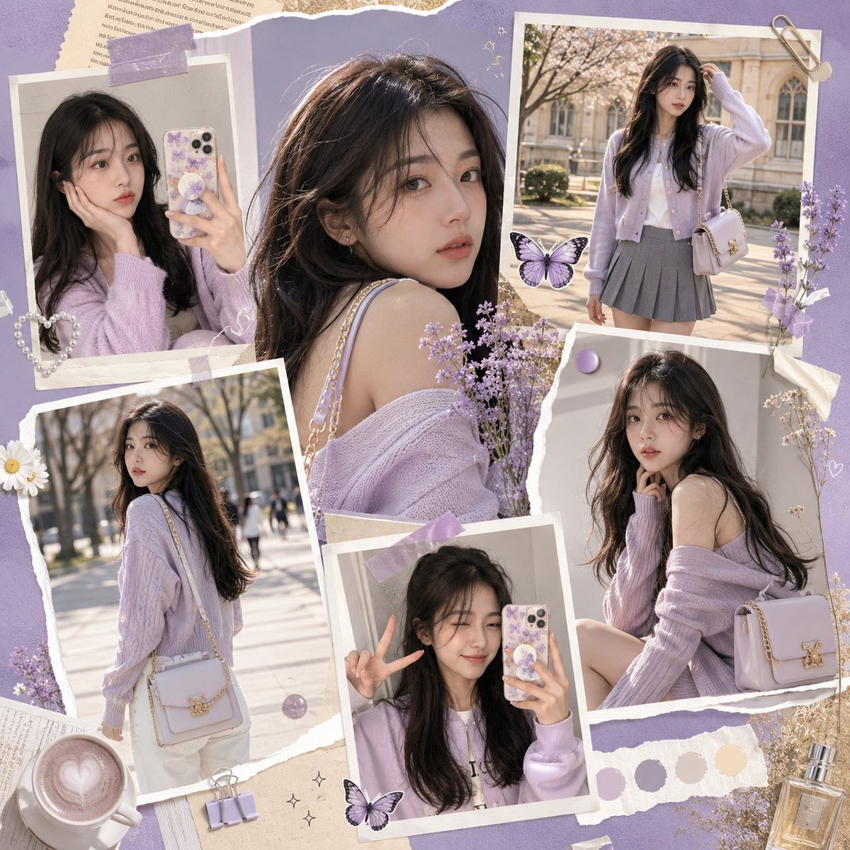 AI image generator prompt example: Create a vibrant fashion collage advertisement inspired by m output