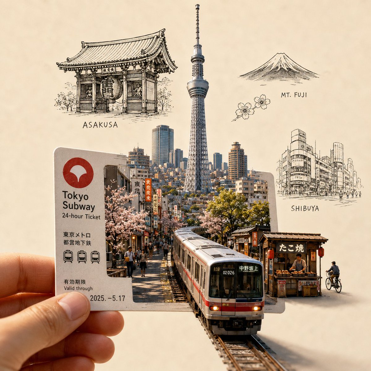 AI image generator prompt example: Create a highly detailed, premium travel-art illustration fe output