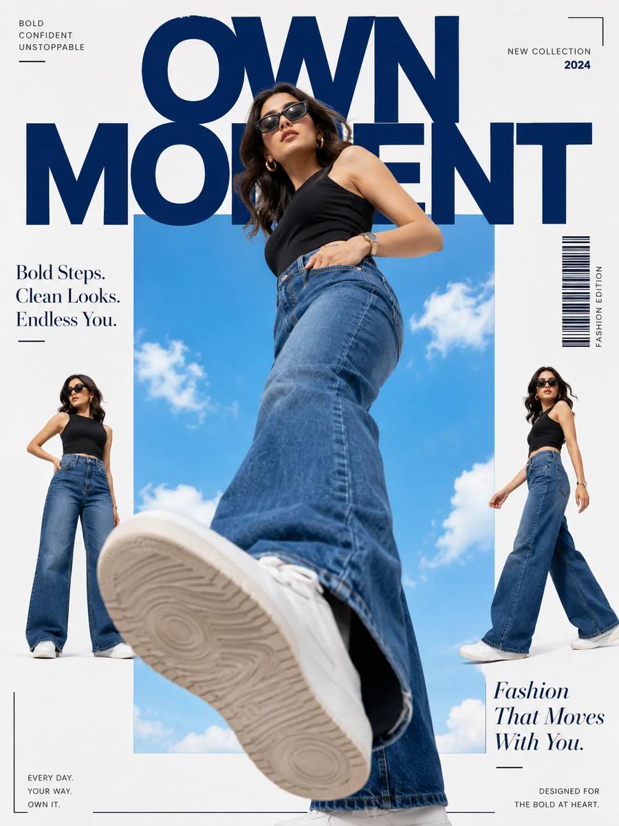 AI image generator prompt example: {

    "scene": "High-fashion editorial magazine cover with  output