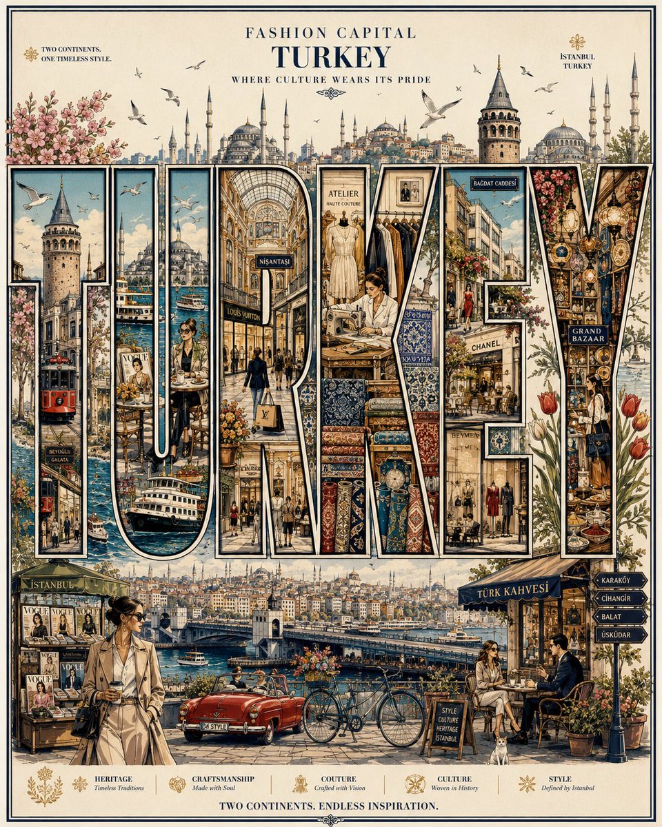 AI image generator prompt example: Create a highly detailed luxury editorial travel poster insp output
